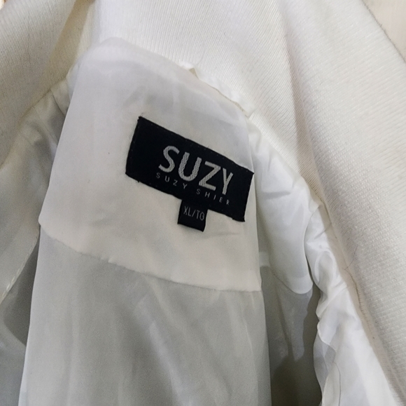 Suzy Shier, White, Mid Length, Hooded Winter jacket - Picture 6 of 6